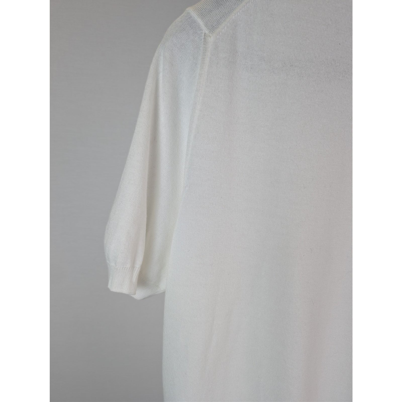 Brunello Cucinelli o1rshd1 CC20 Knited Polo Shirt in White Size US M / EU 48-50 / 2 - 14 Thumbnail