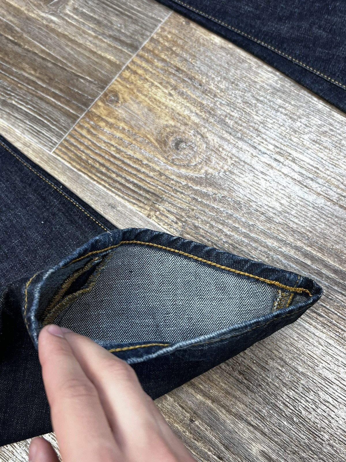 Lee × Vivienne Westwood Vivienne Westwood Lee Parachute Banana Blue Denim Pant Size US 32 / EU 48 - 10 Thumbnail