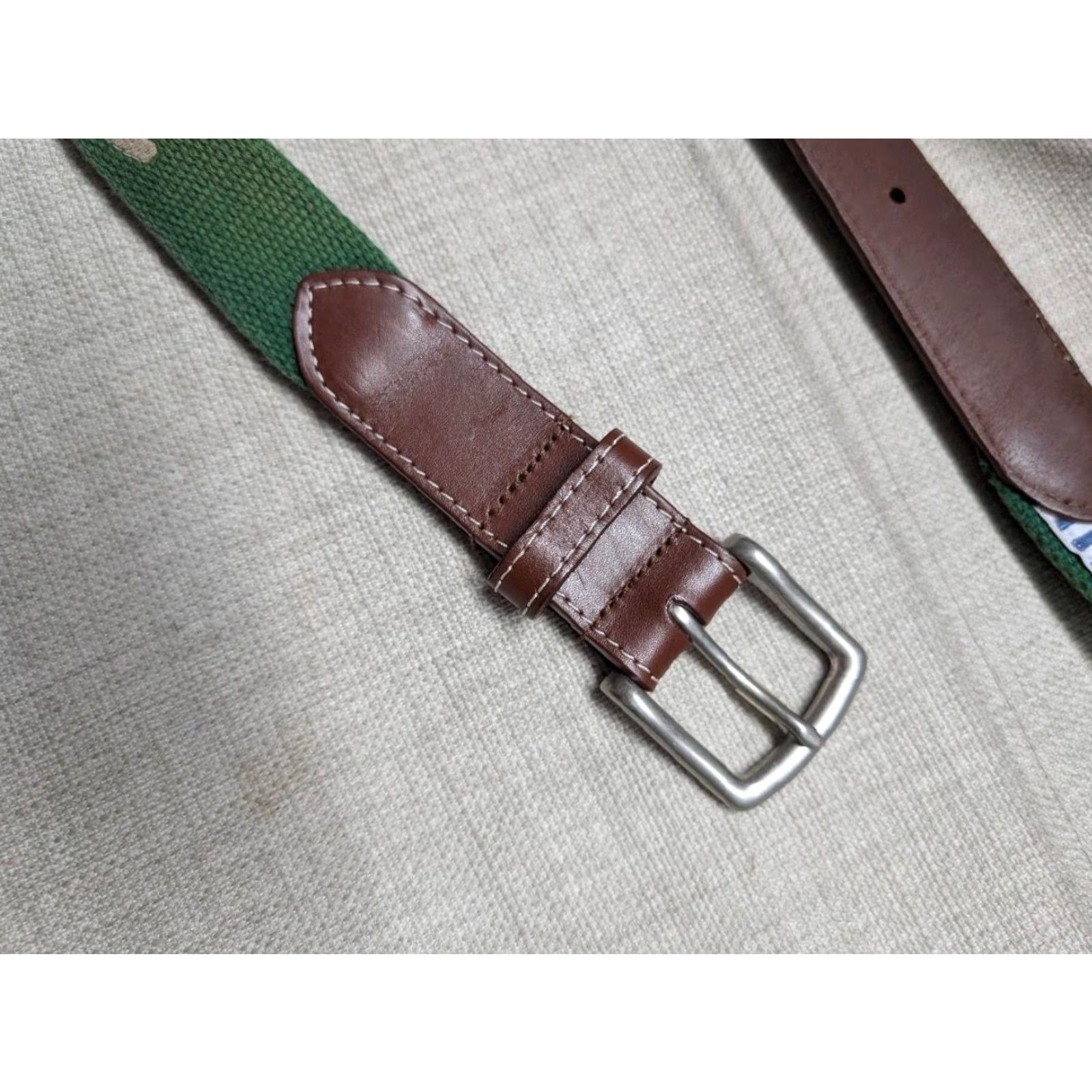 Peter Millar USA Peter Millar Belt 36 Country Club Leather Dress Belt Golf Belt Men Green XS? Size 36 - 6 Thumbnail