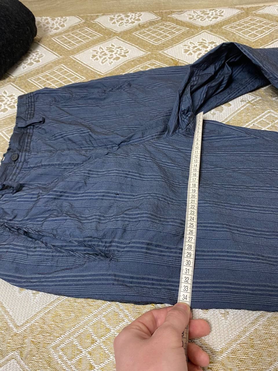 Annette Gortz 🔥 Annette Gortz Baggy Trousers Pants Striped Blue Wide Size 26" / US 2 / IT 38 - 8 Thumbnail
