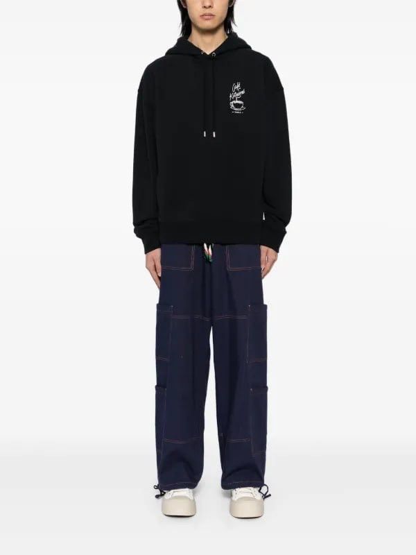 Maison Kitsune Maison Kitsune cafe Paris Black Logo Comfort Hoodie Size US L / EU 52-54 / 3 - 1 Thumbnail