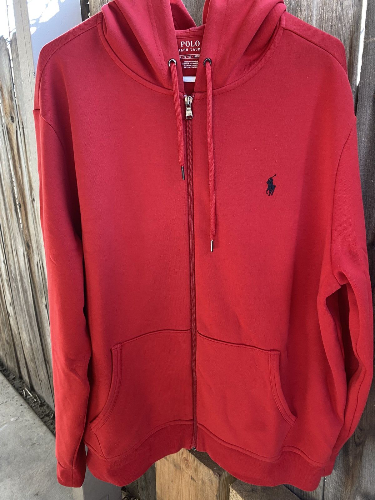 Polo Ralph Lauren Polo Ralph Lauren Double Knit Full Zip Sweater Red Size US XL / EU 56 / 4 - 1 Thumbnail