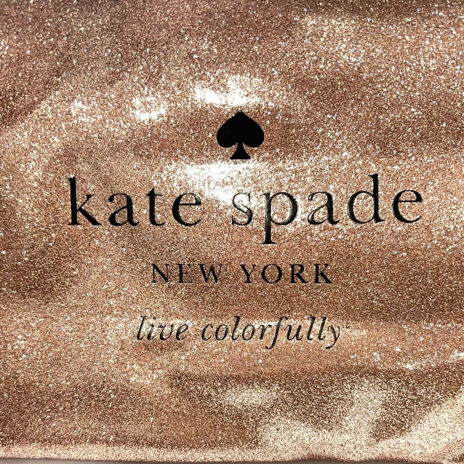 Kate Spade KATE SPADE Holiday Drive Gia Pouch Clutch, Sparkle Rose Gold Size ONE SIZE - 9 Thumbnail