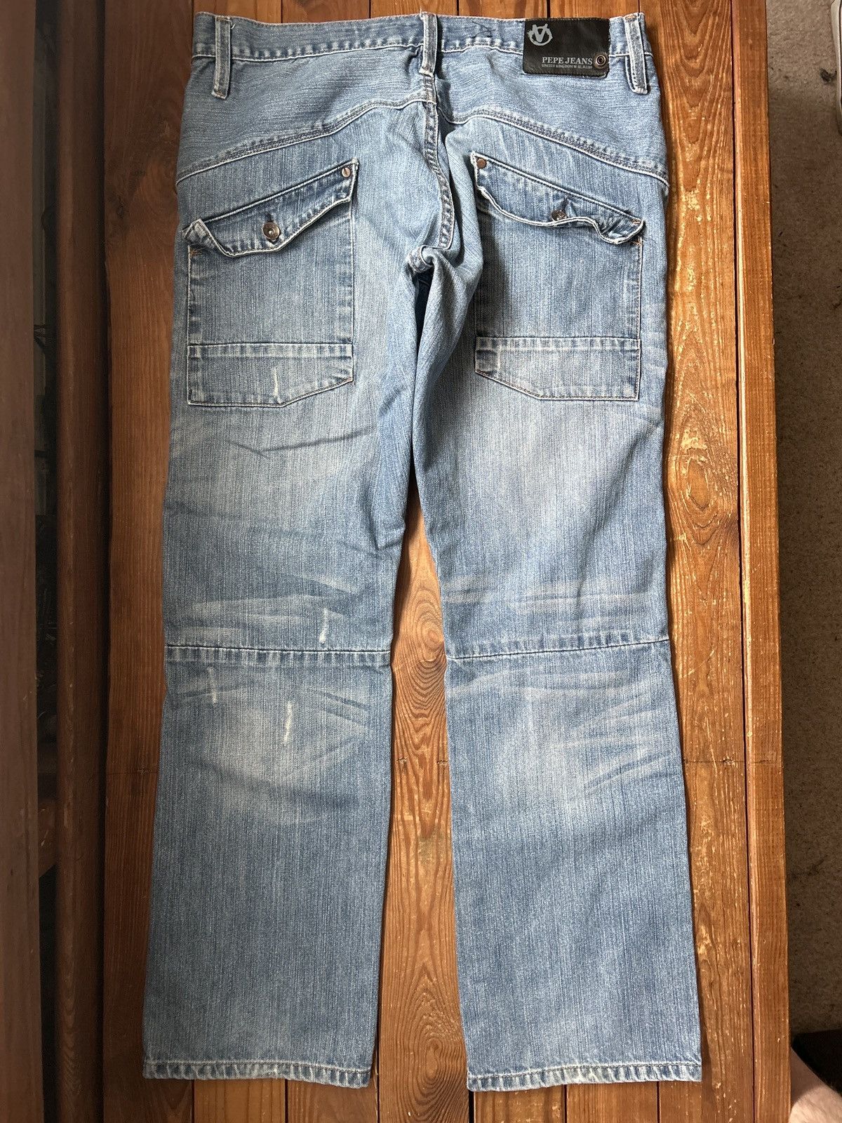 Pepe Jeans × Vintage Vintage Y2K Pepe Mutli-Pocket Denim Jeans Size US 36 / EU 52 - 2 Thumbnail