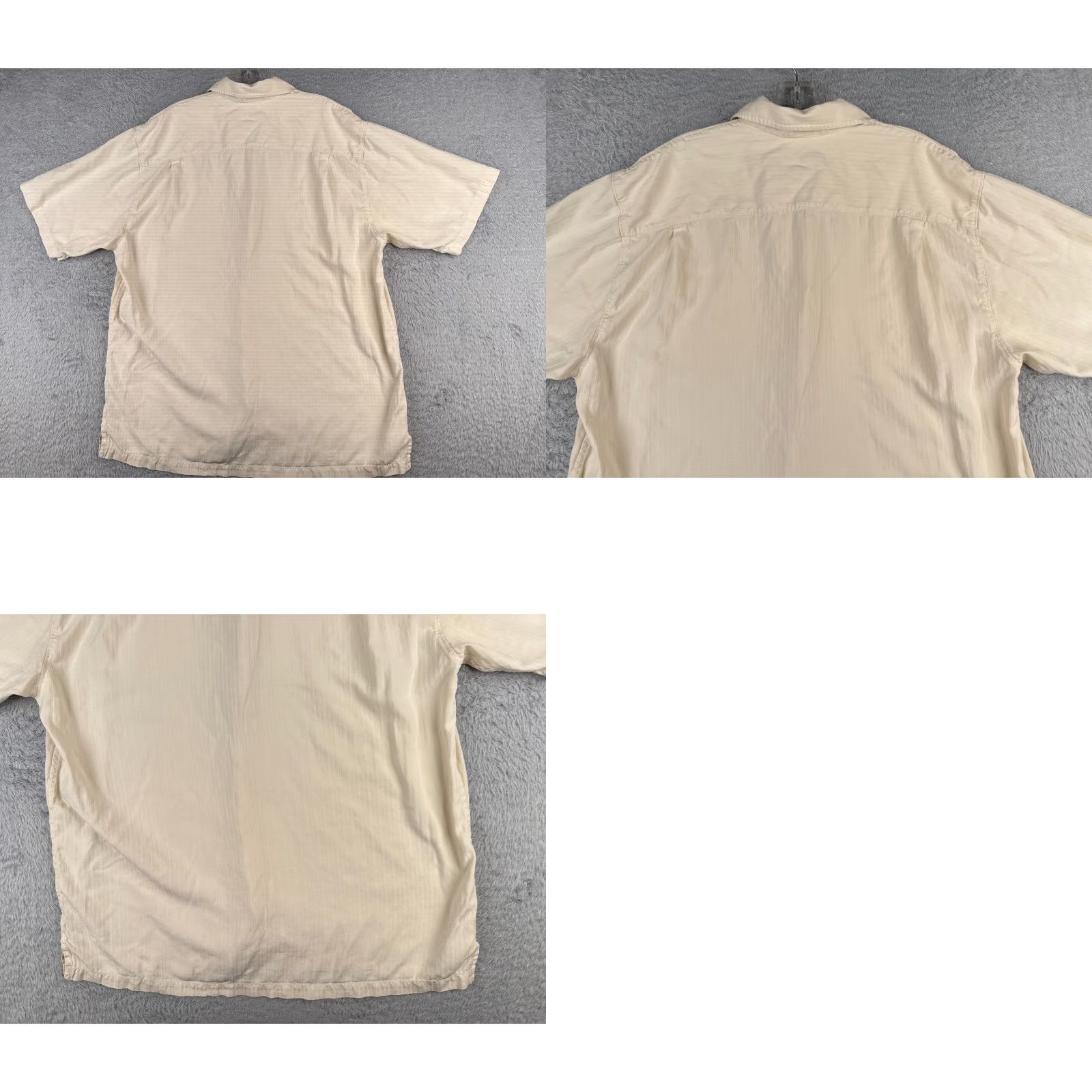 Tommy Bahama Tommy Bahama Shirt Men Large Ivory Stripe 100% Silk Button Up Hawaiian Pocket Size US L / EU 52-54 / 3 - 9 Thumbnail