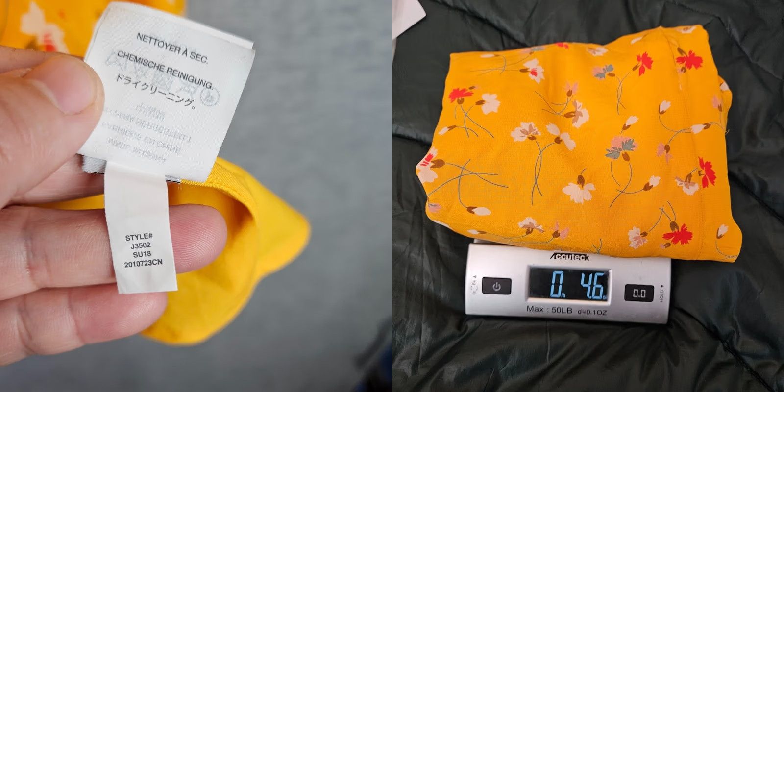 Madewell Madewell Dress Women's Sz 00 Yellow Floral Silk Short Sleeve V-Neck Fit & Flare Dress Size 24" / US 00 / IT 34 - 8 Thumbnail