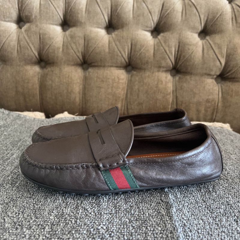 Gucci Gucci Brown Loafers for Men 0079 Size US 6.5 / EU 39-40 - 1 Thumbnail