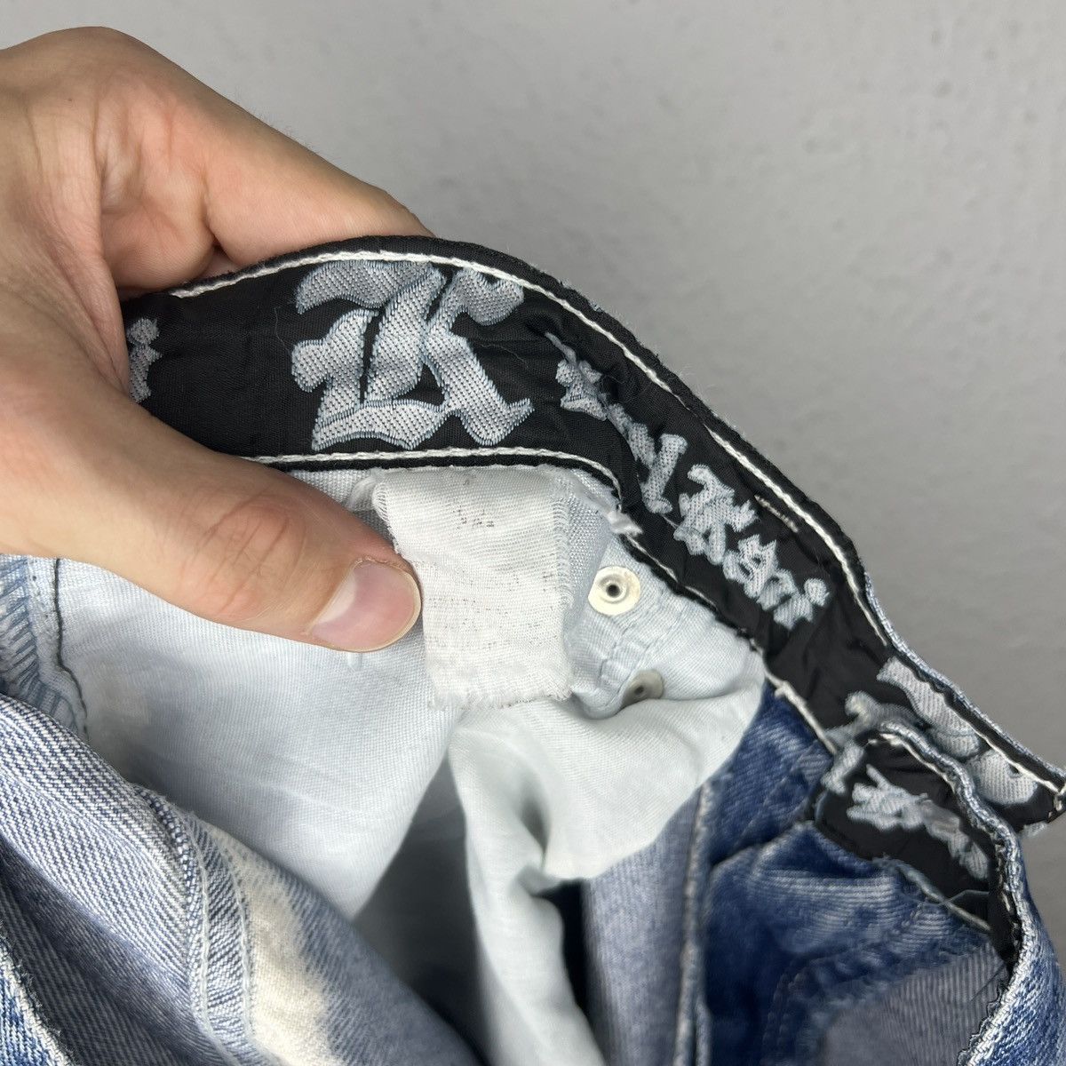 Karl Kani × Vintage Vintage Karl Kani Washed Jeans Y2K Rap Baggy Fit Size US 33 - 9 Thumbnail