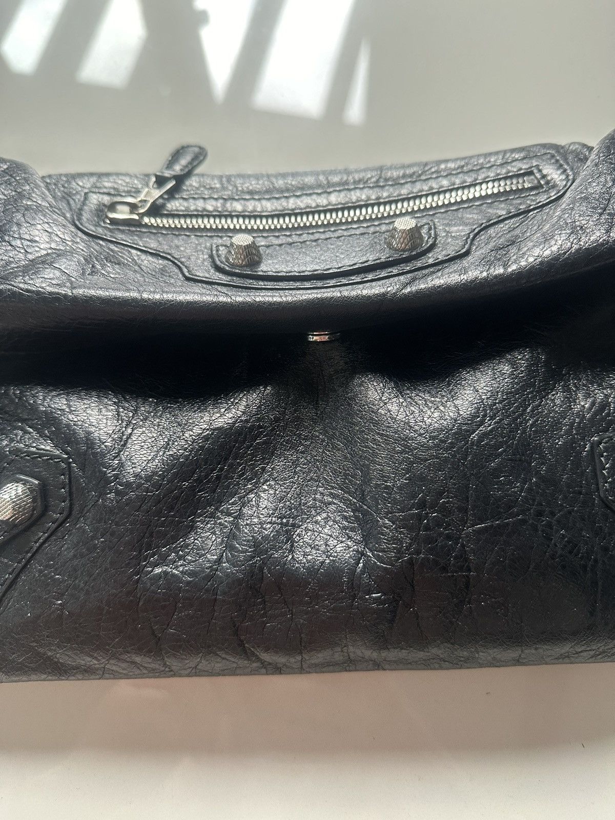 Balenciaga balenciaga black leather clutch bag envelope lambskin Size ONE SIZE - 4 Thumbnail