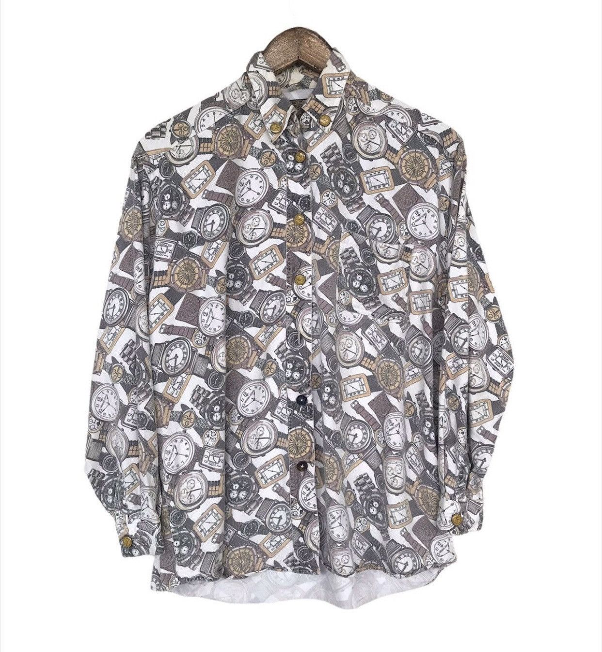 Armani × Vintage Vintage Armani Jeans Clock Ovprint Shirt Size S / US 4 / IT 40 - 2 Thumbnail