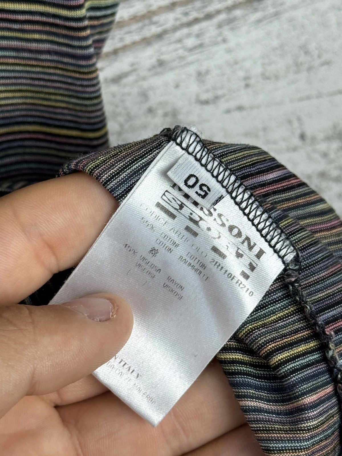 Missoni Mens Vintage Missoni sport T-shirt multicolour tee Size US M / EU 48-50 / 2 - 10 Thumbnail