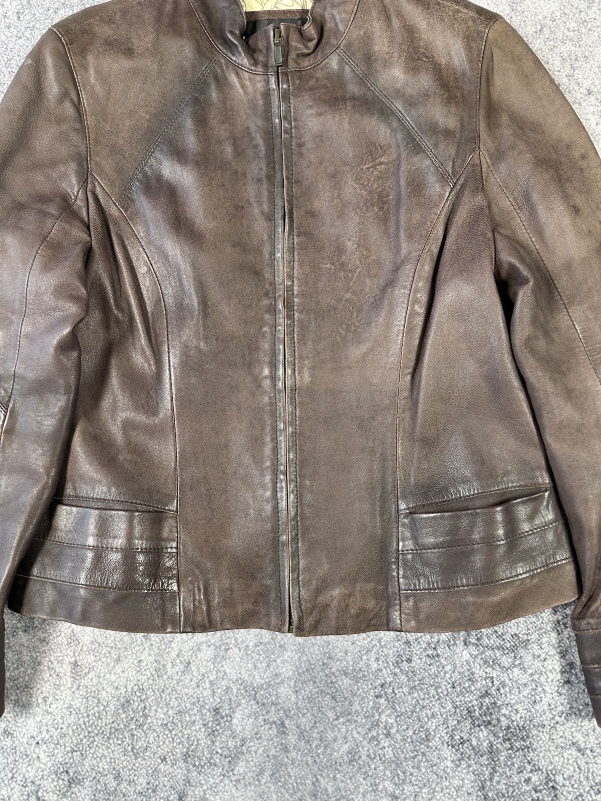 Vintage Y2k Vintage Leather Jacket Opium Avant Garden Rare VTg Pelle Size XL / US 12-14 / IT 48-50 - 2 Thumbnail