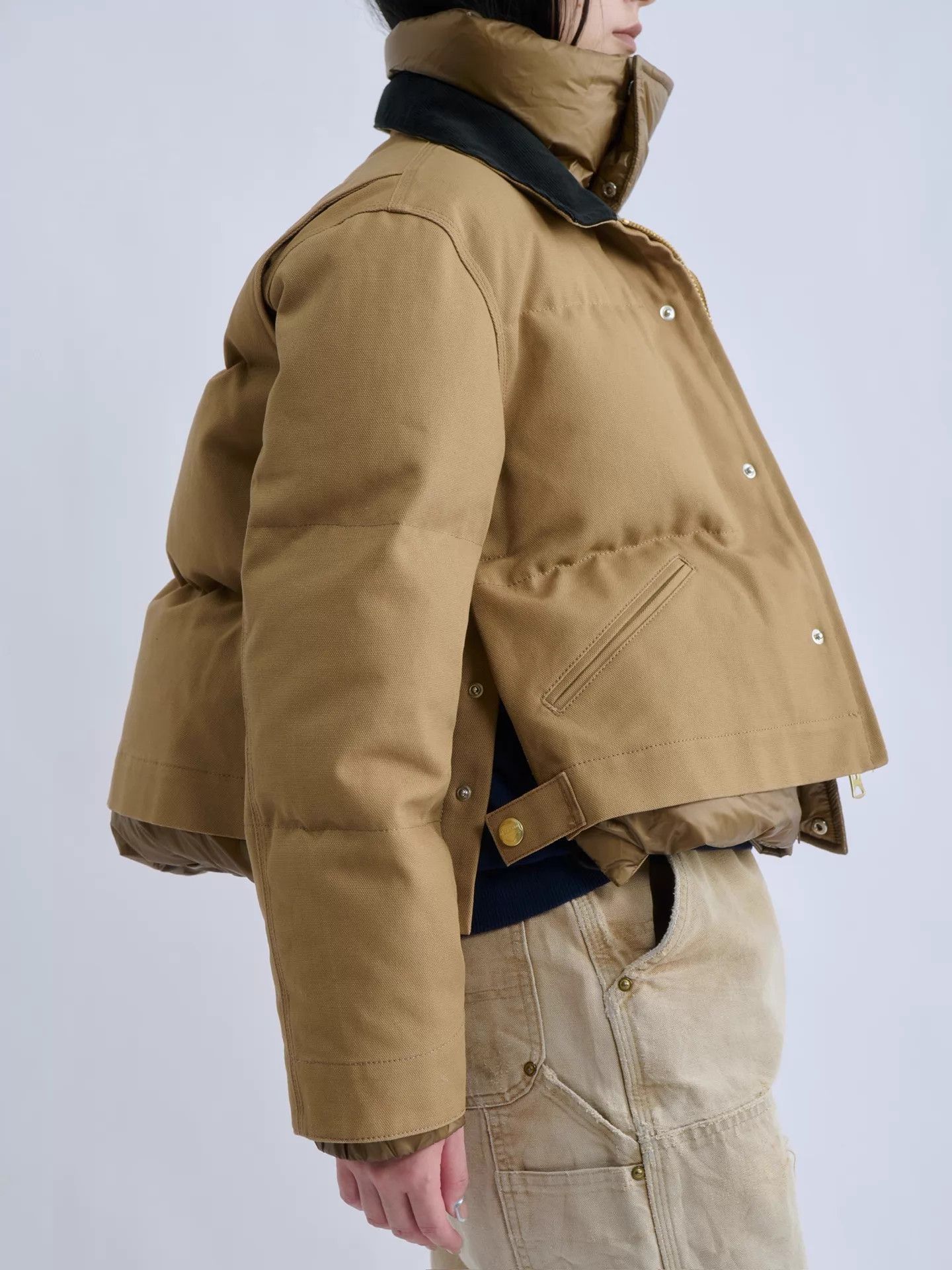 Sacai Sacai × Carhartt WIP Paneled Down Jacket Size 2 Size XS / US 0-2 / IT 36-38 - 2 Thumbnail