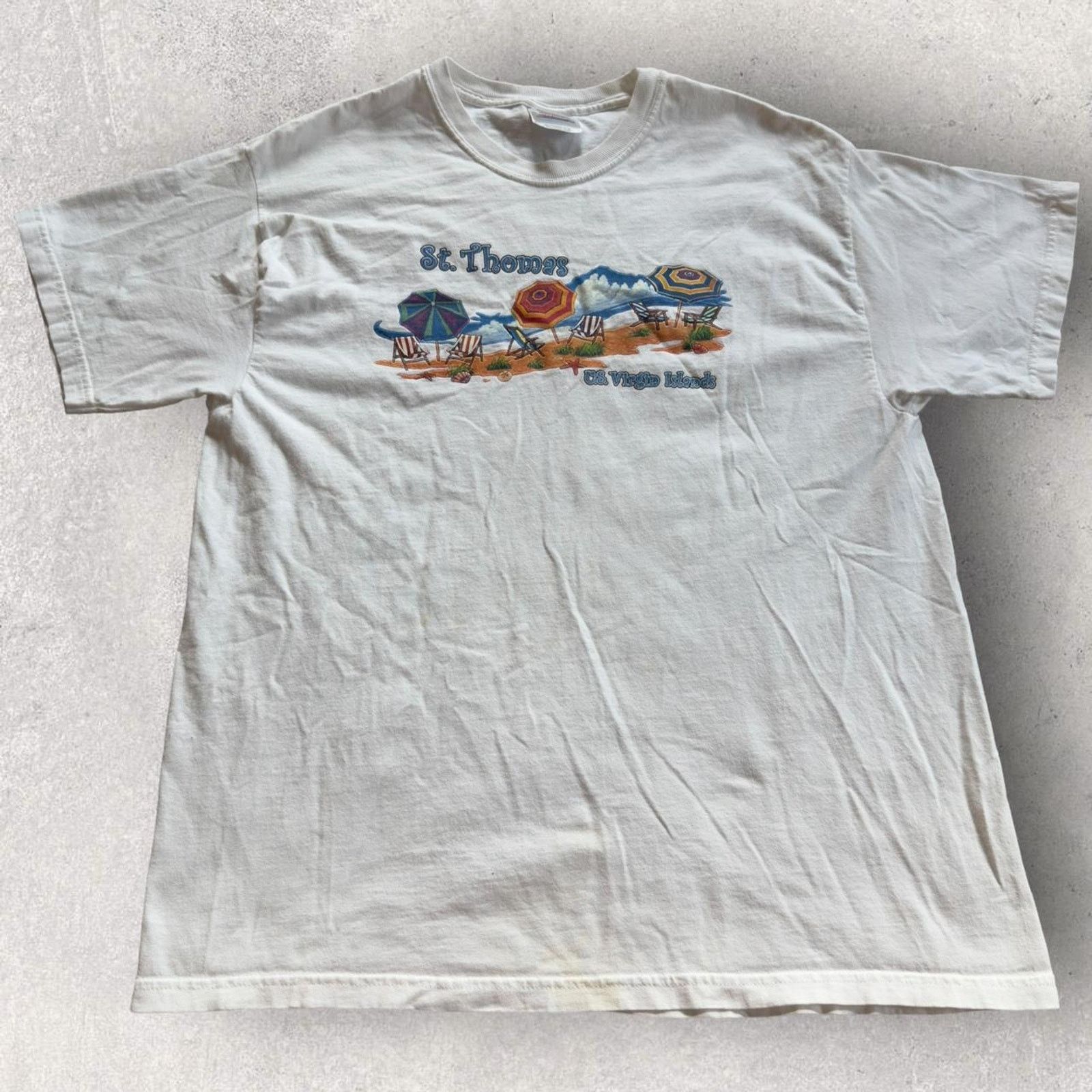Hanes × Vintage Vintage 90’s St. Thomas U.S. Virgin Islands Tee Size US L / EU 52-54 / 3 - 1 Thumbnail