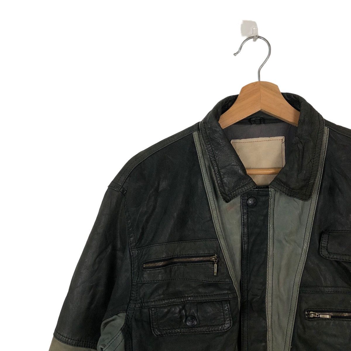 Japanese Brand VINTAGE LEATHER BOMBER JACKET JAPAN ISSEY MIYAKE Size US M / EU 48-50 / 2 - 6 Thumbnail