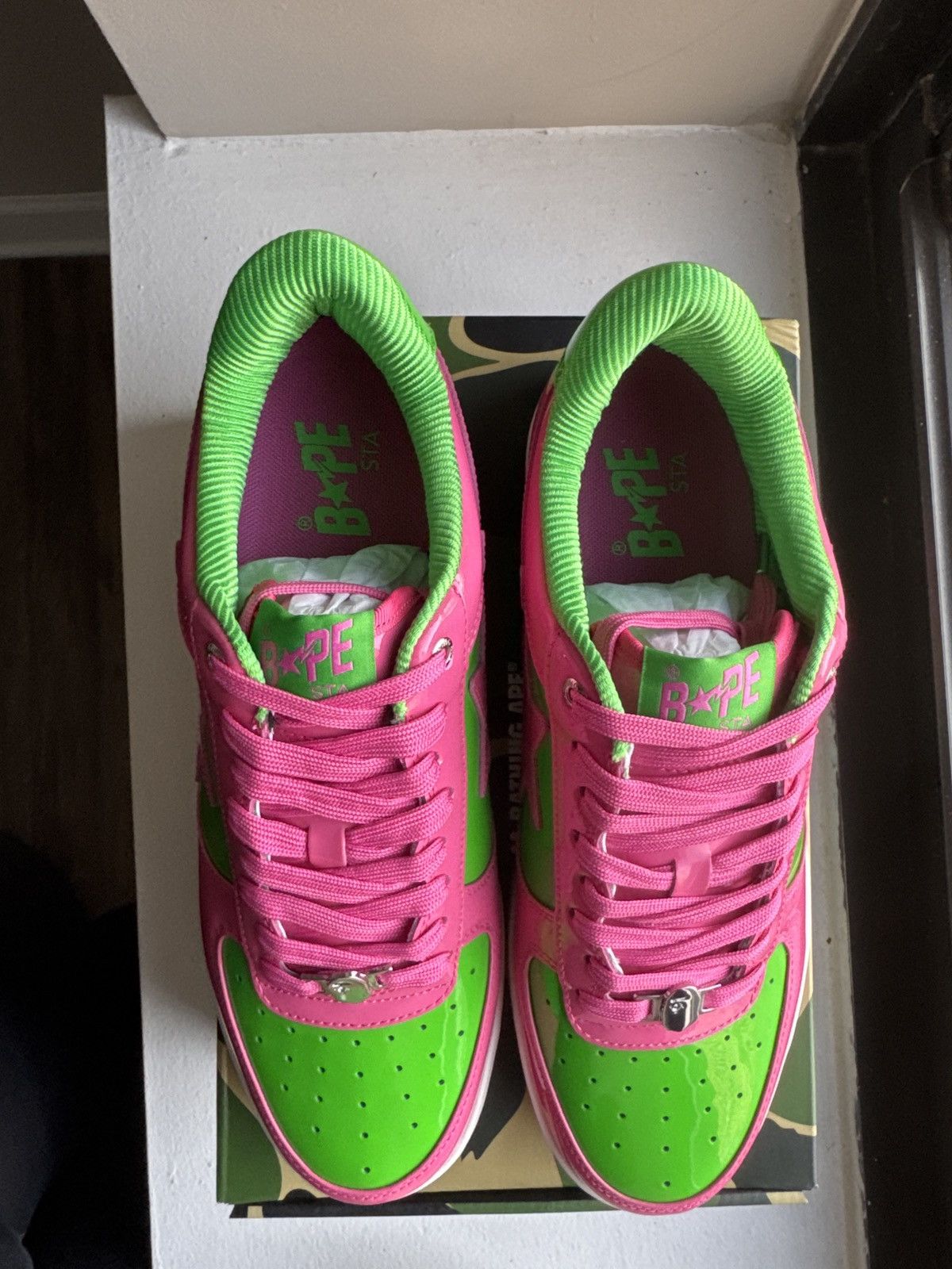 Bape Bapesta #1 M1 “Pink” Size US 13 / EU 46 - 4 Thumbnail