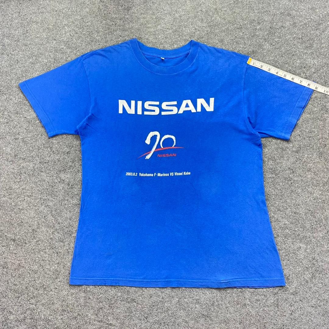 Nissan Vintage Nissan 2003 Yokohama F. Marius vs Vissel Kobe Tshirt Size US L / EU 52-54 / 3 - 4 Thumbnail