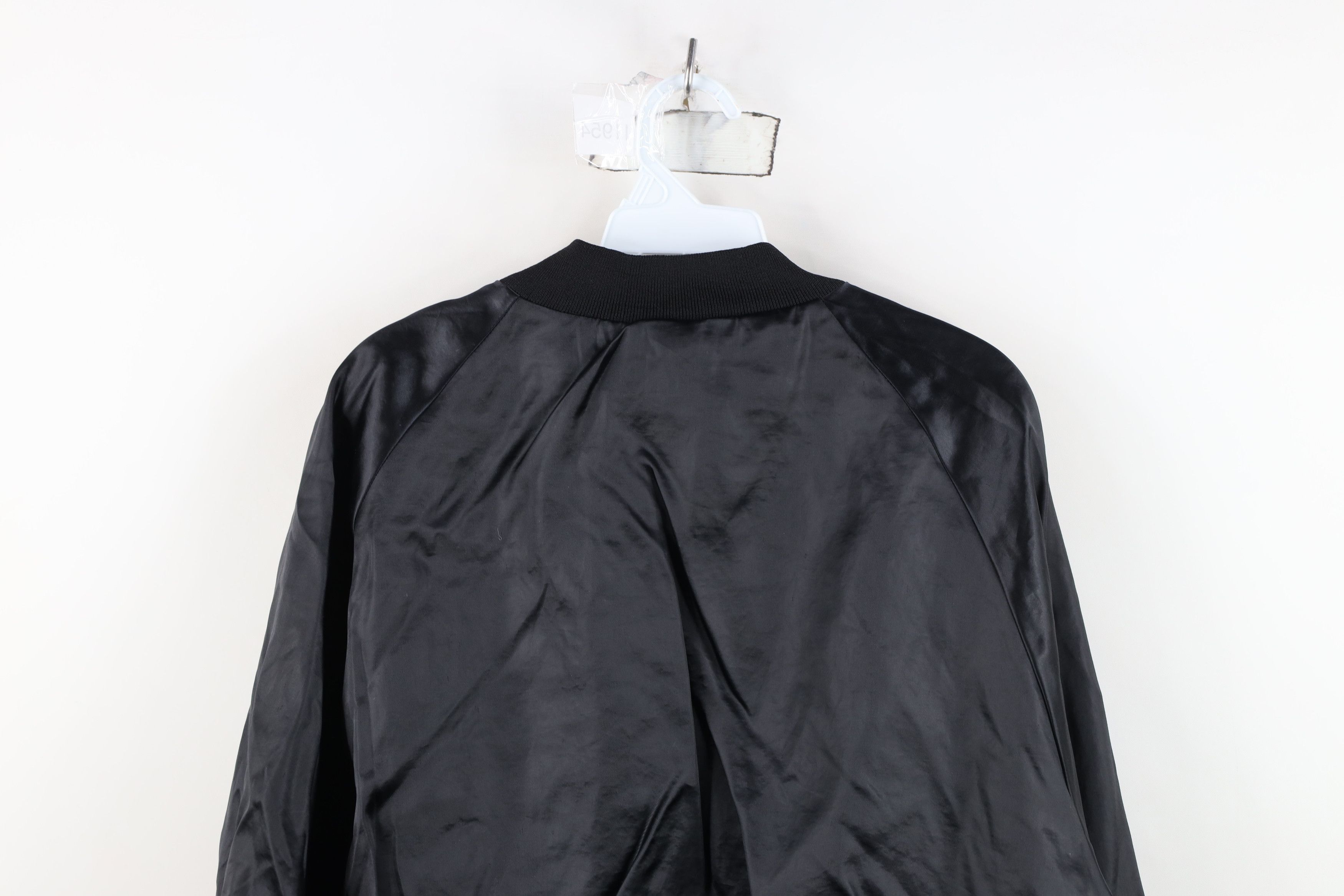 Vintage Vintage 80s Streetwear Lined Satin Bomber Jacket Black USA Size US XL / EU 56 / 4 - 13 Thumbnail