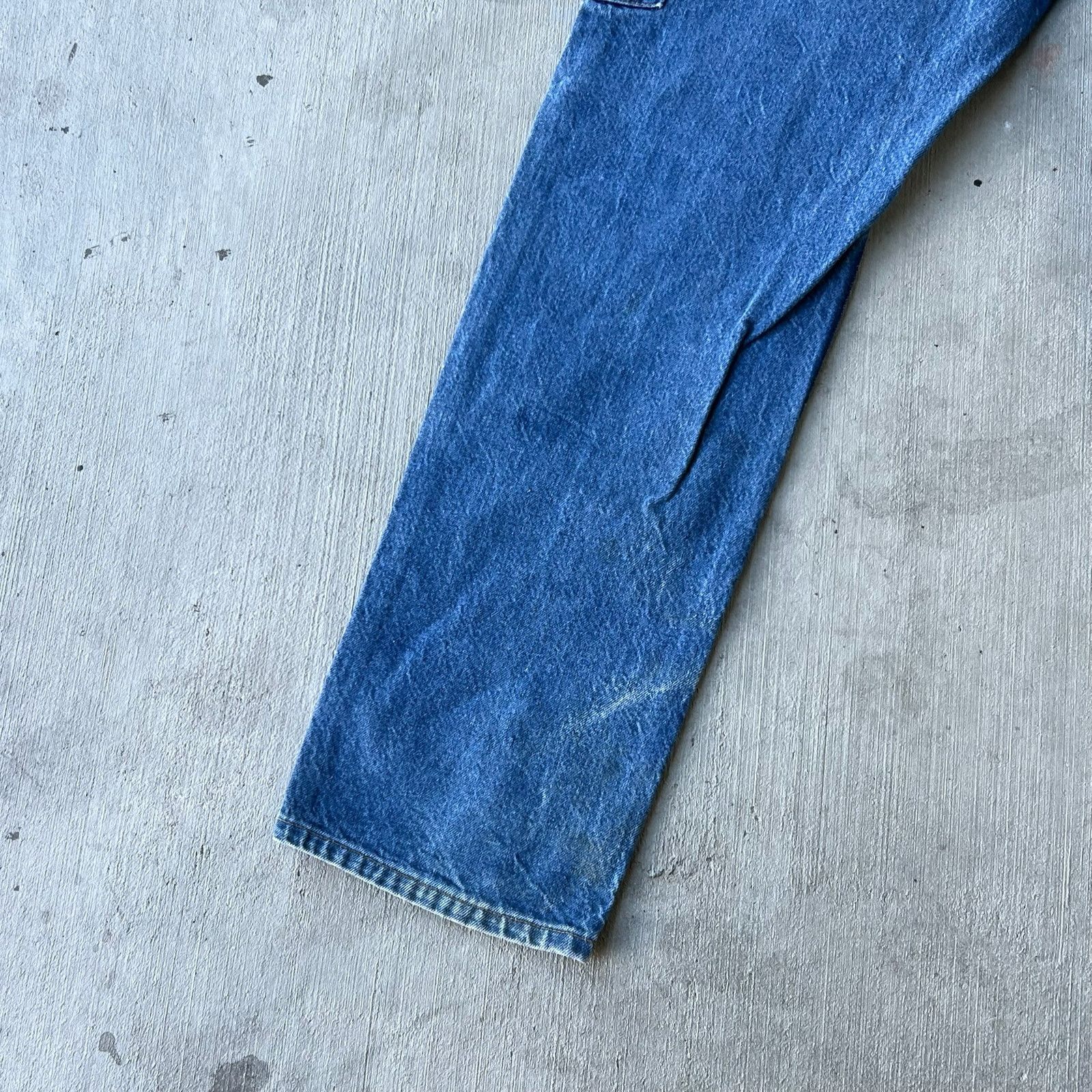 Carhartt × Vintage Carhartt faded denim blue jean double knee carpenter pants Size US 35 - 9 Thumbnail