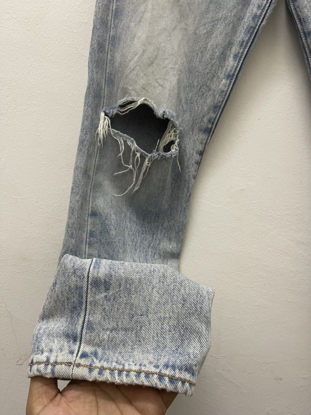 Levi's Vintage Clothing Rare LEVIS 501 Made in Mexico Distressed Grunge Style Size US 29 - 4 Thumbnail