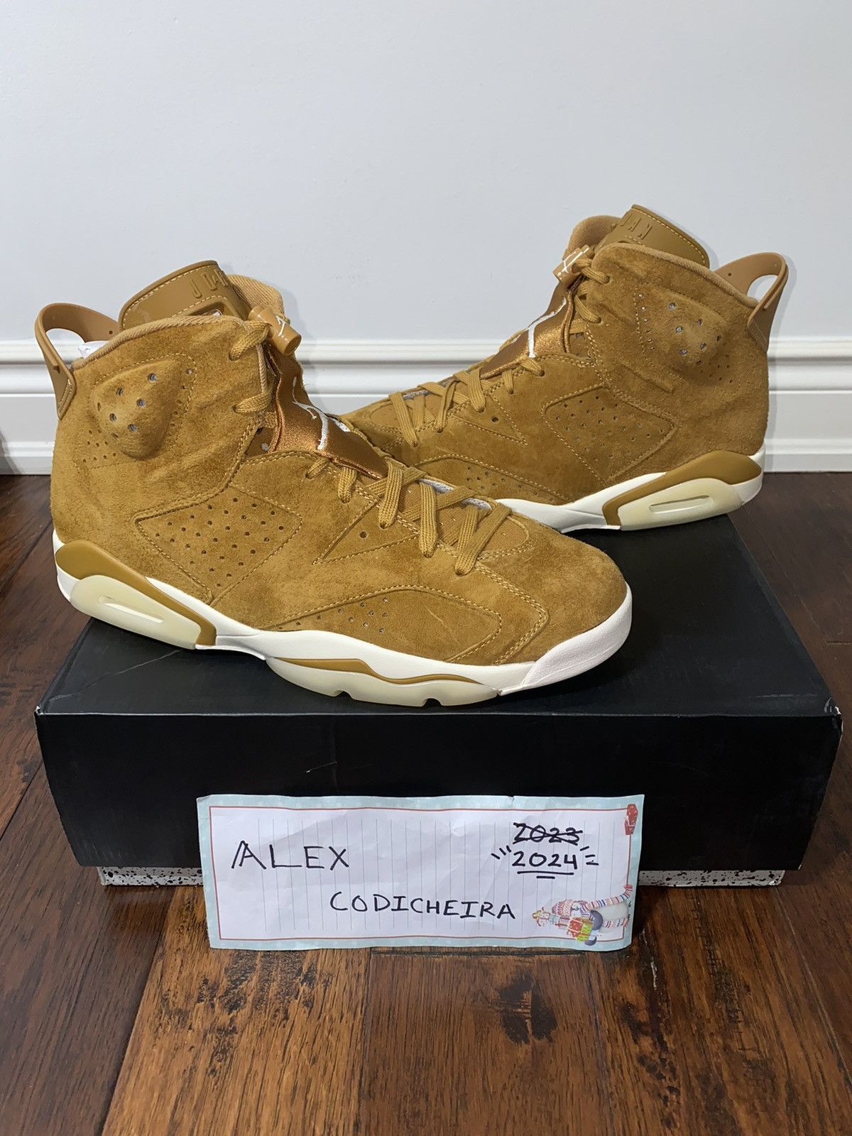 image of Jordan Nike Size 11M - Air Jordan 6 Wheat Shoes in Beige, Men's