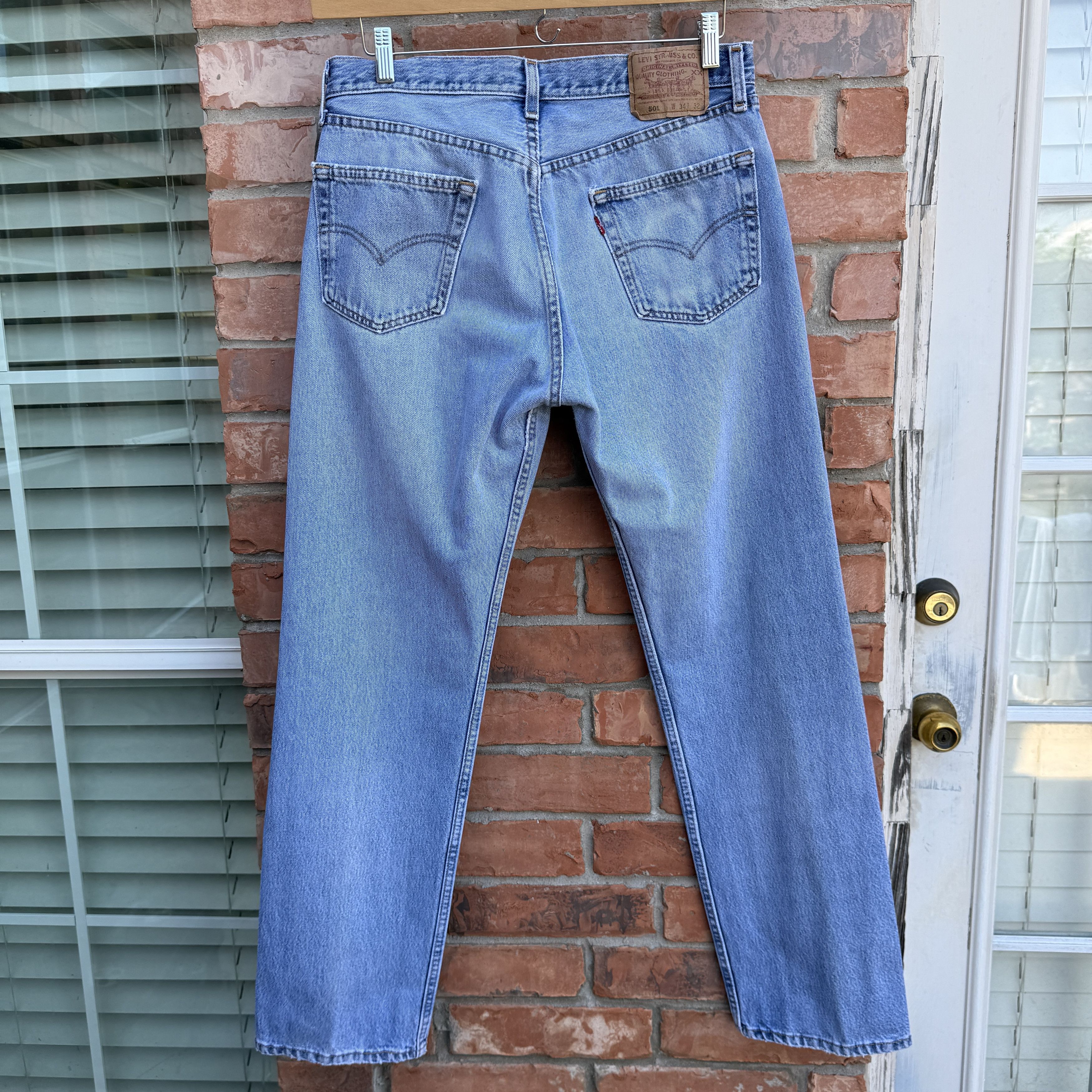 Levi's Vintage 90s Levis 501 Blue Button fly Denim Jeans Size US 32 / EU 48 - 5 Thumbnail