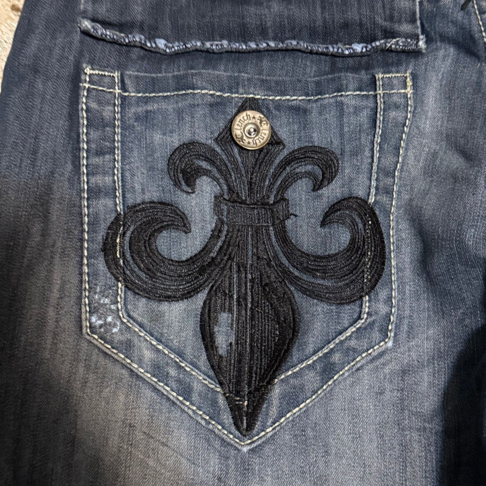 Affliction × Clench Vintage Clench Fleur Jeans Size 36x34 Y2K Affliction Style Size US 36 / EU 52 - 4 Thumbnail