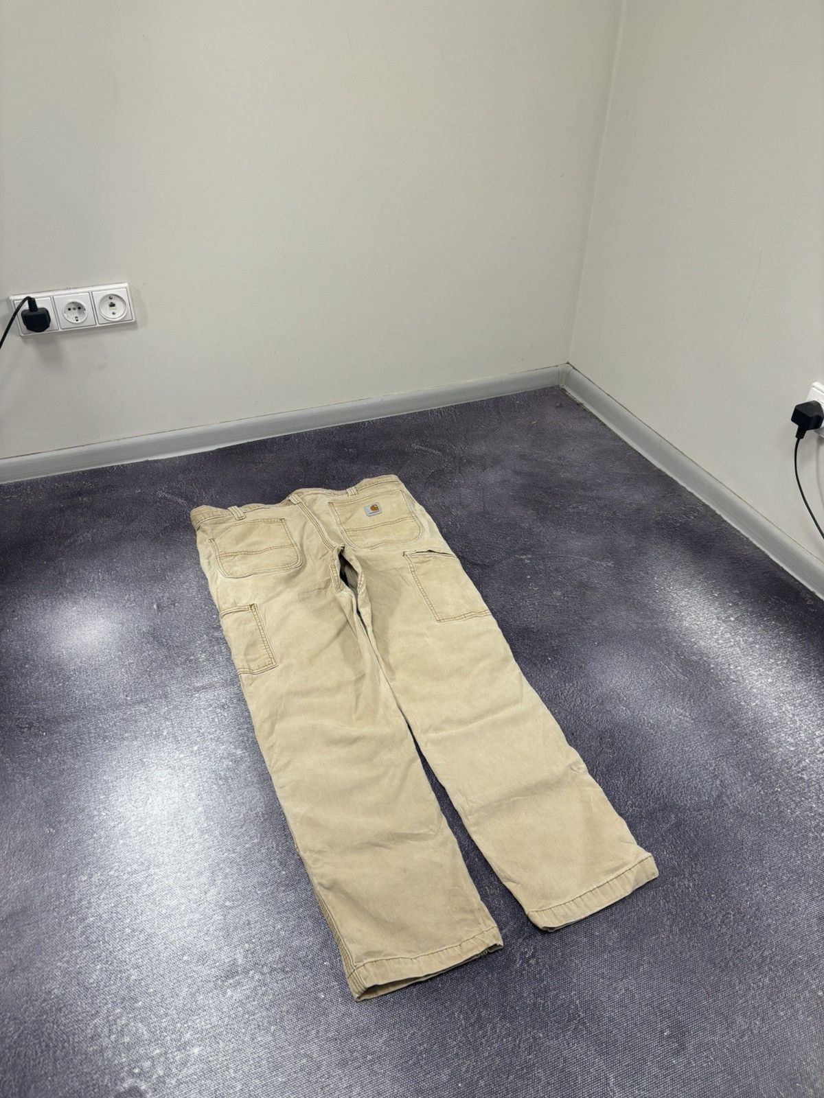 Carhartt Vintage Carhartt Double Knee USA Faded Cream Work Pants Size US 36 / EU 52 - 3 Thumbnail