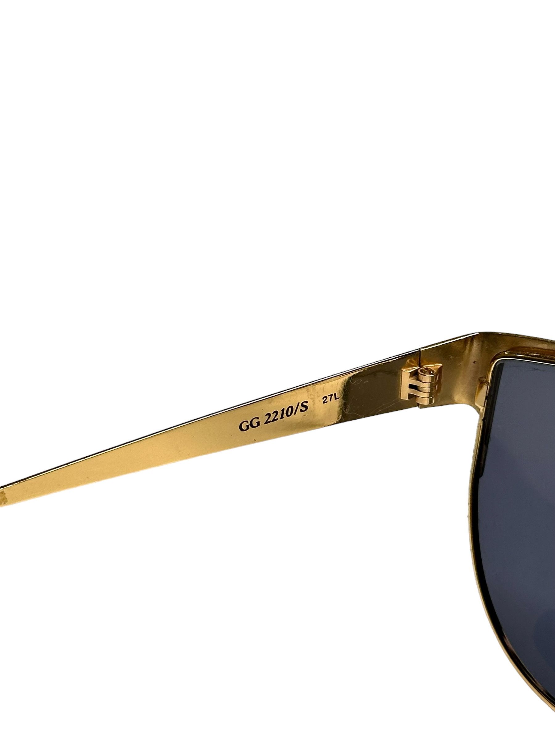 Gucci 1980’s Gucci Black Gold Monolense Rare Sunglasses Size ONE SIZE - 4 Thumbnail