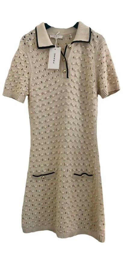 Frame BNWT FRAME The Bauble Open-Knit Mini Dress Size M / US 6-8 / IT 42-44 - 1 Thumbnail