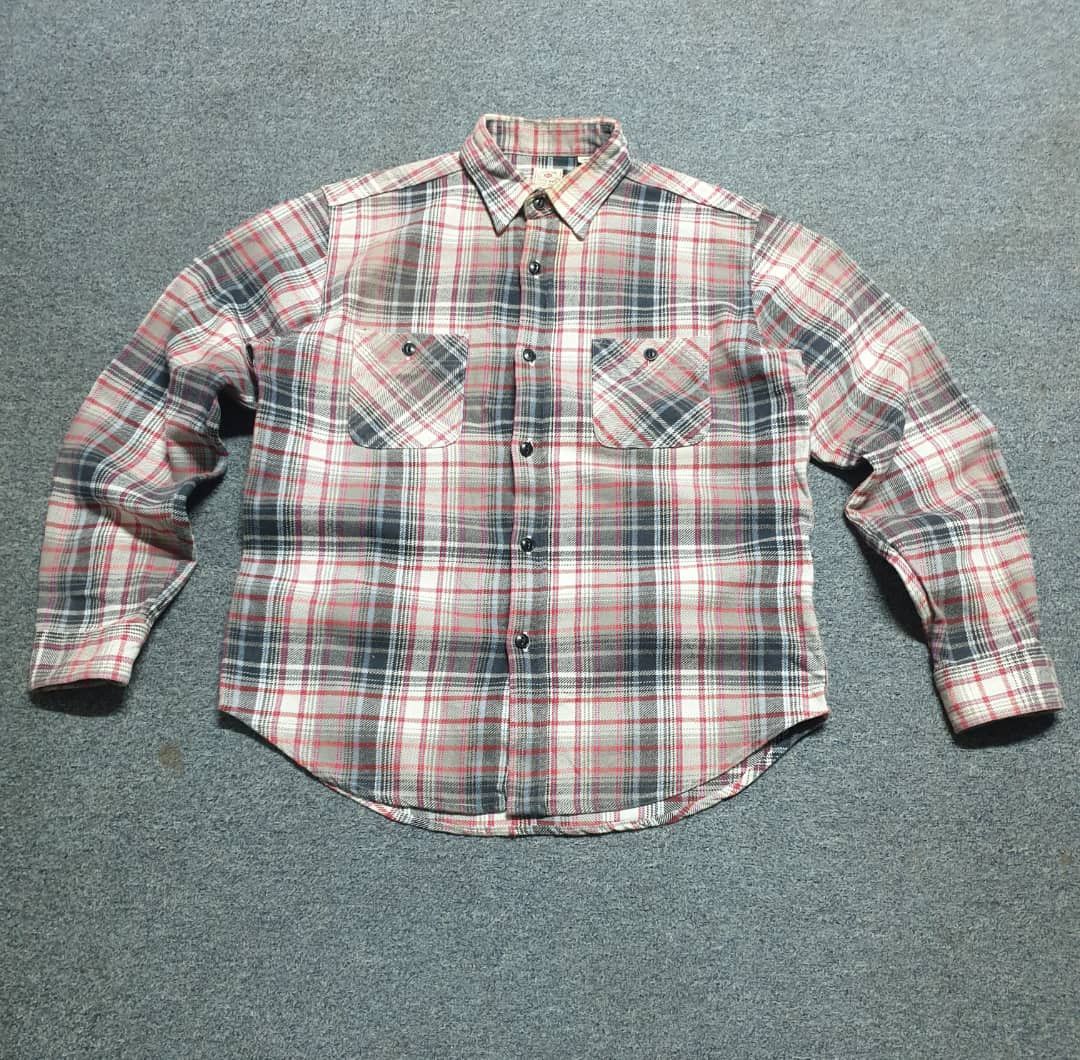 Sugar Cane 💥Sugarcane checkered Japanese brand chambray shirt Size US L / EU 52-54 / 3 - 2 Thumbnail