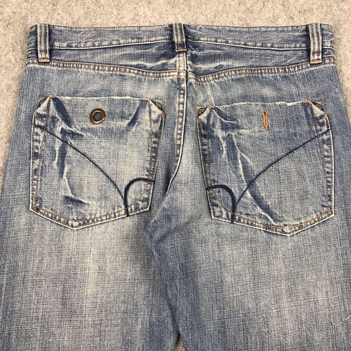 Japanese Brand BACK NUMBER JAPANESE DISTRESSED ART DENIM PANTS 142 Size US 34 / EU 50 - 14 Thumbnail