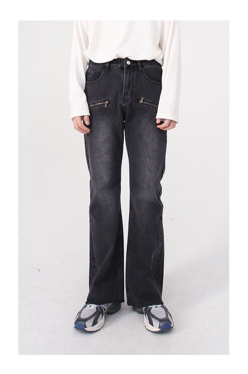 Japanese Brand × Jean Trendy mid-rise loose wide-leg straight flared jeans Size US 32 / EU 48 - 3 Thumbnail