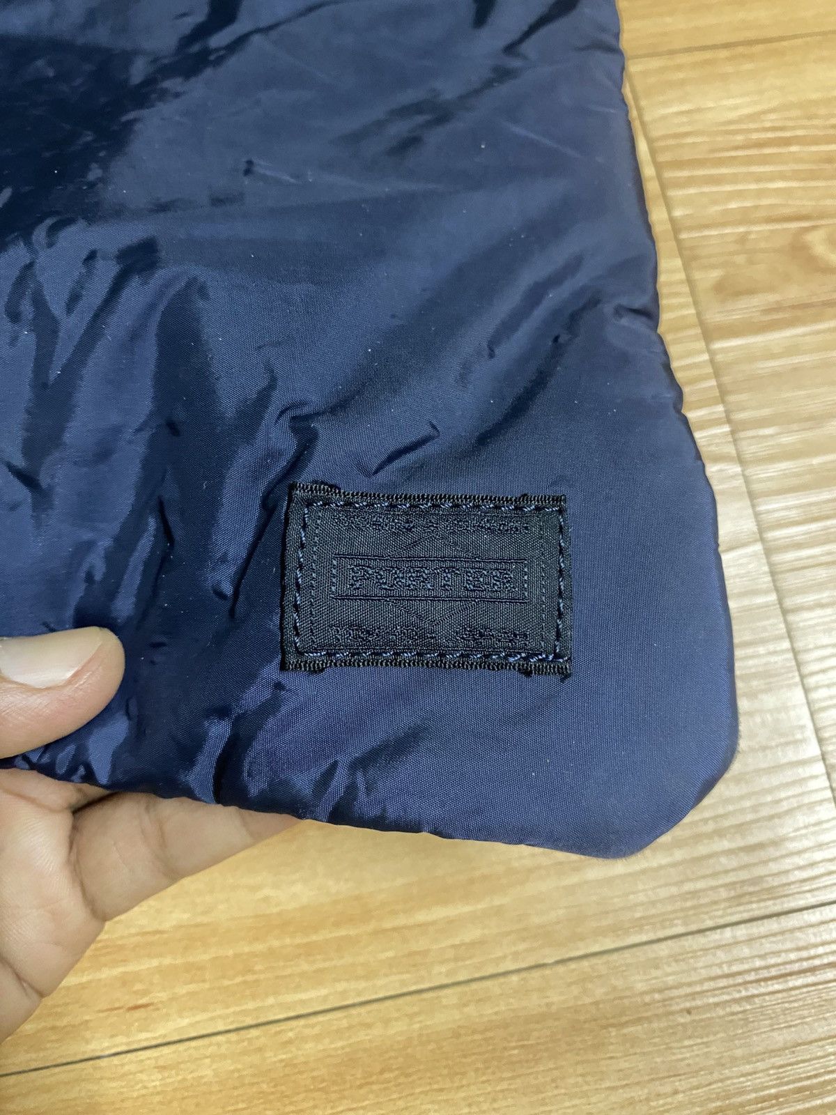 Head Porter Head Porter Navy Nylon Zipper Pouch – Minimal Utility Bag Size ONE SIZE - 2 Thumbnail