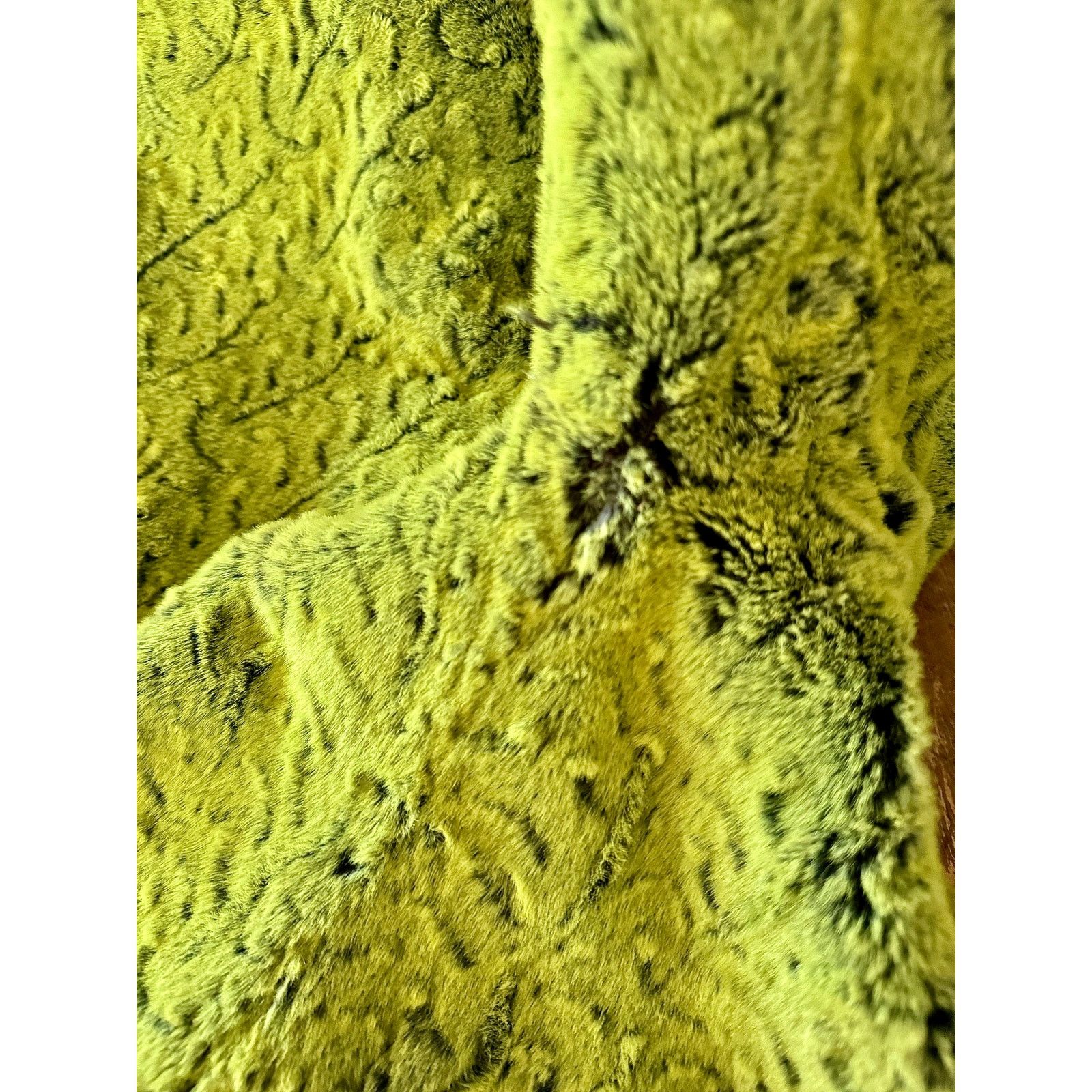 Vintage Vtg Y2K Green Faux Fur Coat Size S / US 4 / IT 40 - 9 Thumbnail