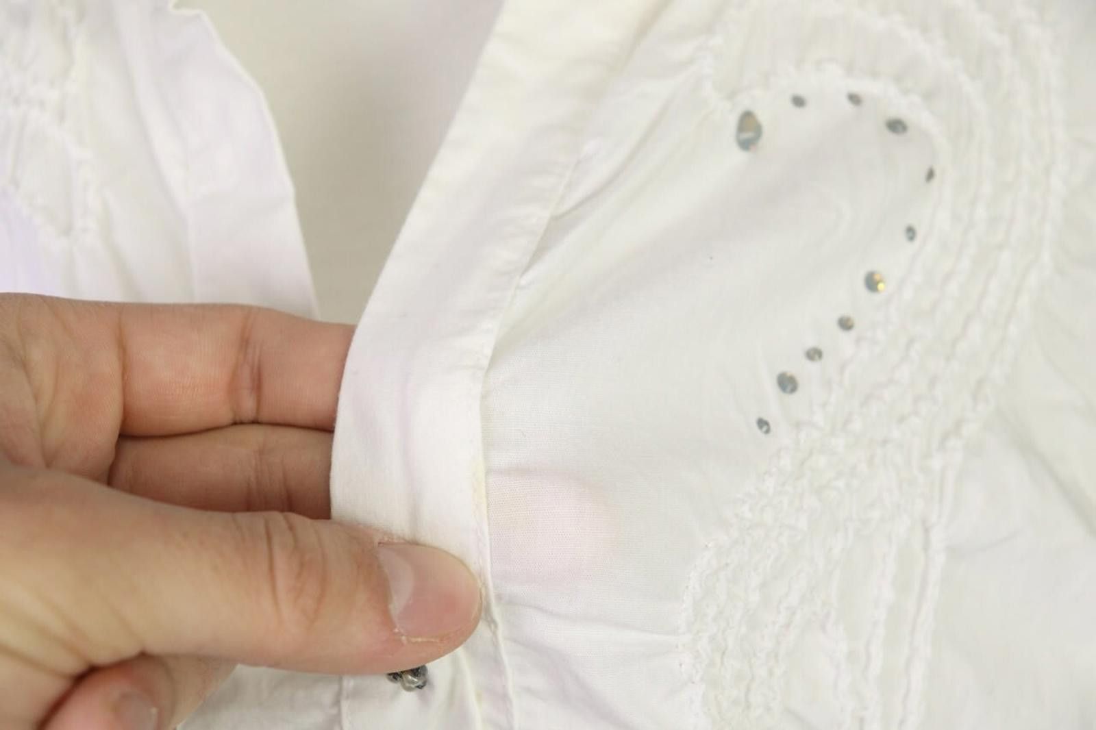 Designer Elisa Cavaletti White Designer Shirt Blouse Tunic Size 2 Size XS / US 0-2 / IT 36-38 - 6 Thumbnail