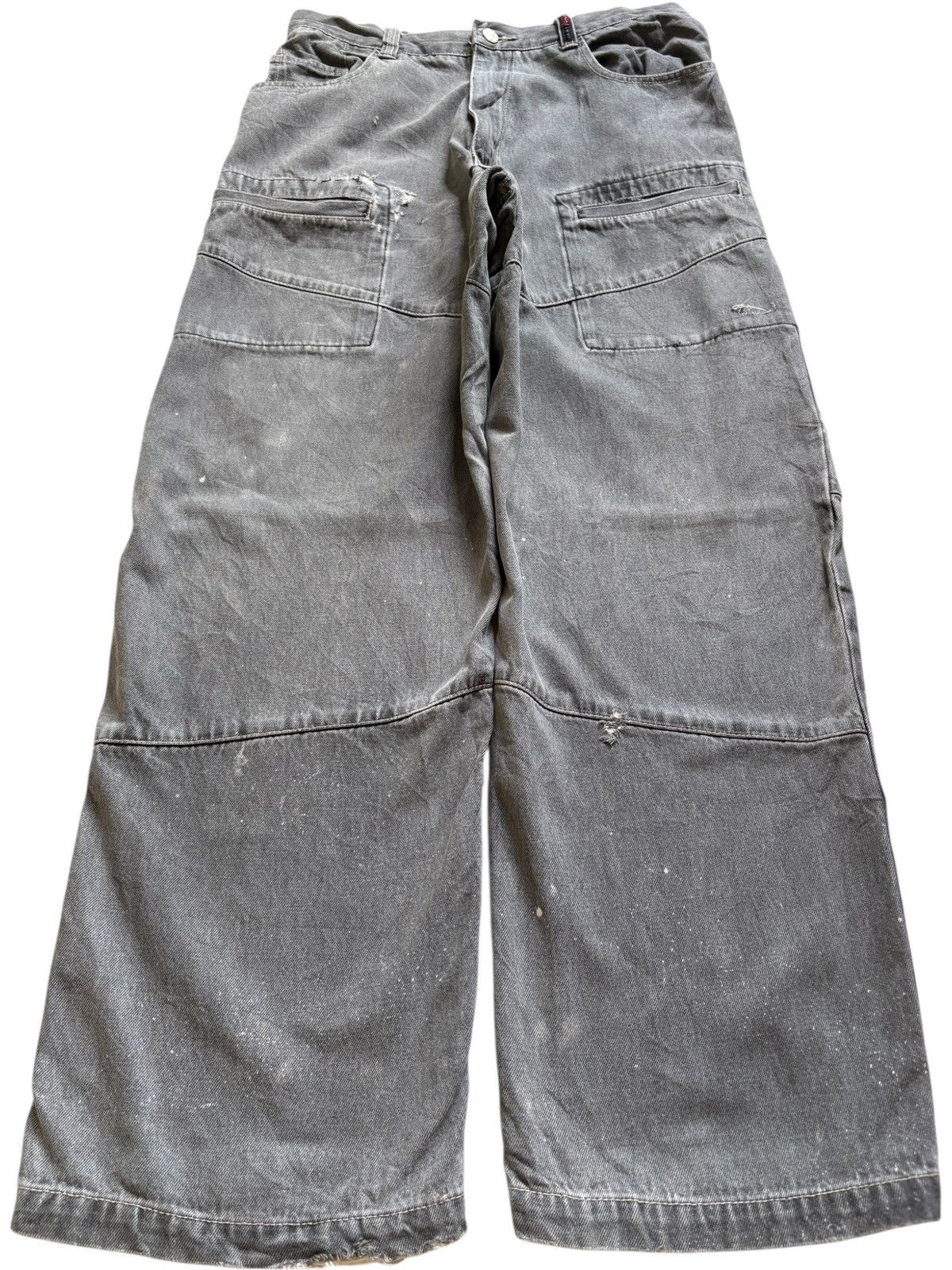 Vans Vintage Vans Painted Tactical Distressed Skate Baggy Jeans Size US 31 - 1 Thumbnail