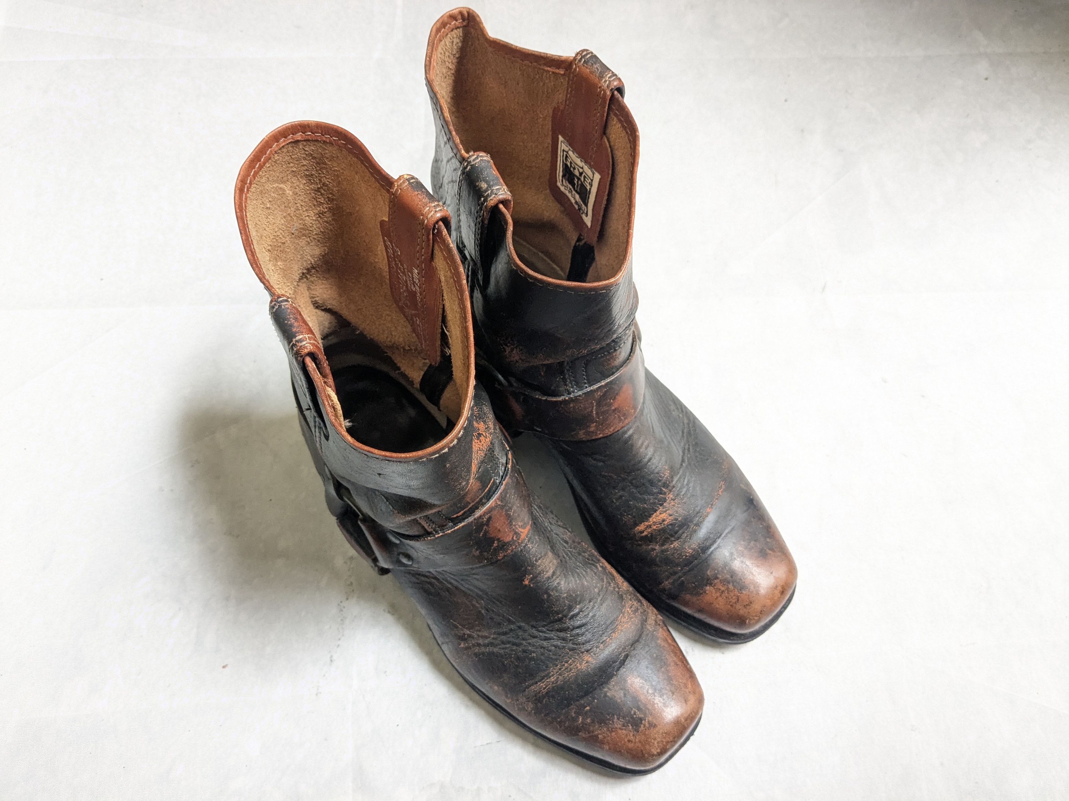 Frye Frye Harness Boots Brown Leather 9 Motorcycle Biker Size US 9 / EU 42 - 2 Thumbnail