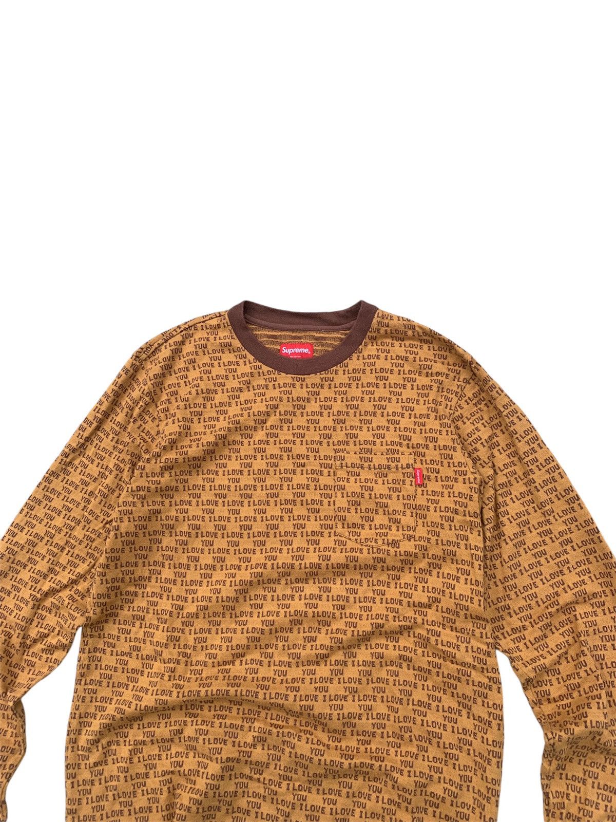Supreme × Vintage Supreme ‘ I love you ‘ jacquard long sleavee tee Size US M / EU 48-50 / 2 - 2 Thumbnail