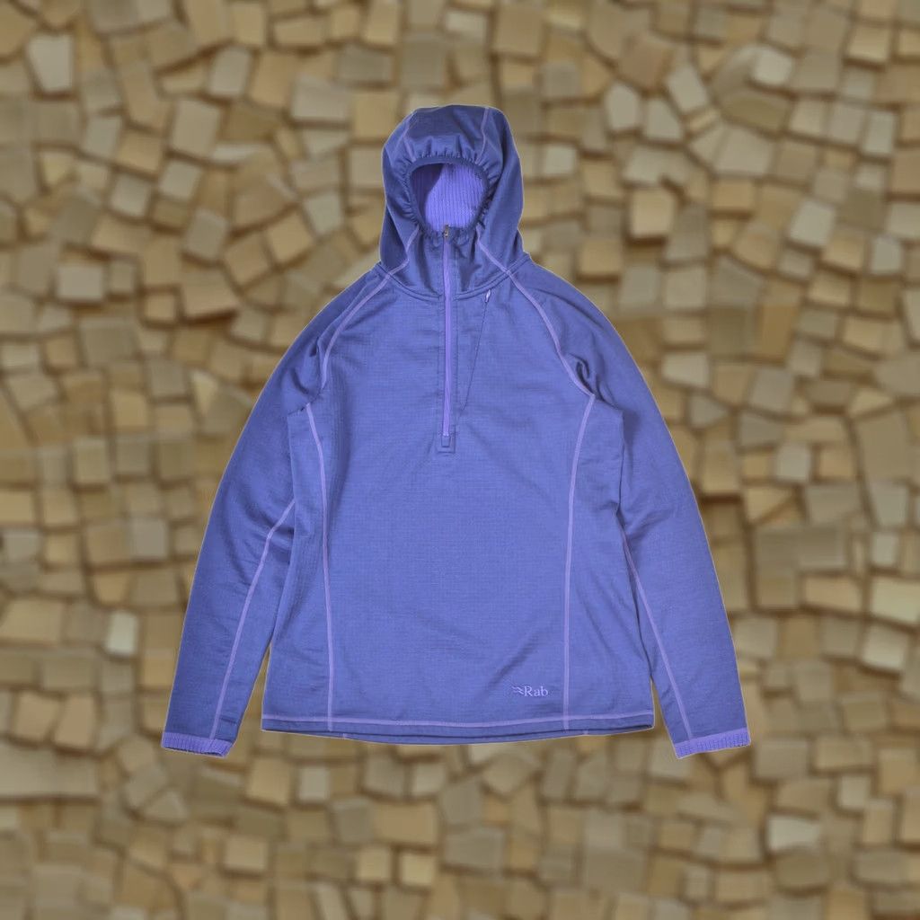 Rab Rab Nucleus Hoody Wmns QFA-84 Waffle Fleece Mid Layer Size 14 Blue Womens Hoodie Size XL / US 12-14 / IT 48-50 - 1 Thumbnail