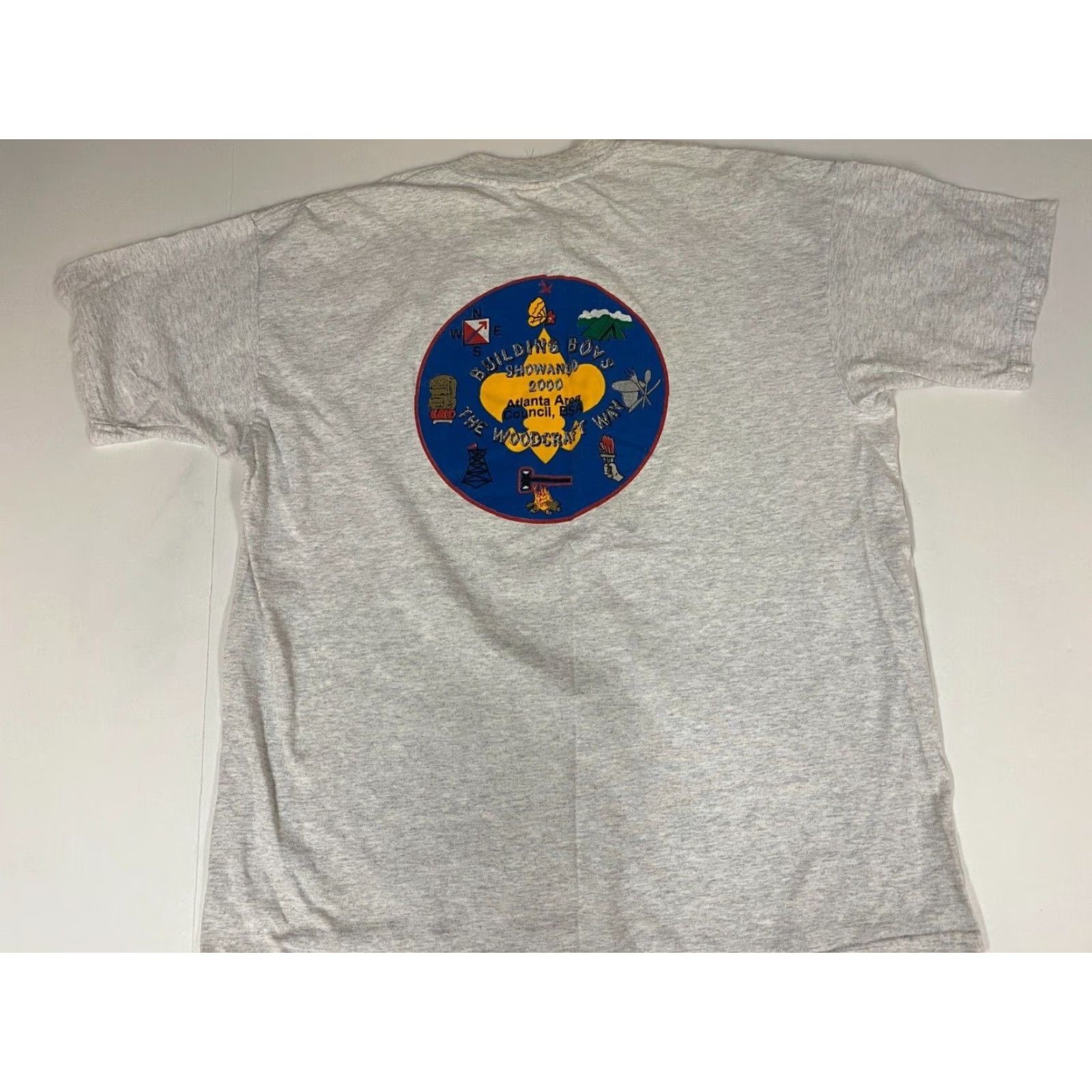 Gildan Gildan Mens Shirt XL Gray Crew Neck Cotton Short Sleeve Logo Atlanta Woodcraft Vintage: No Size US XL / EU 56 / 4 - 7 Thumbnail