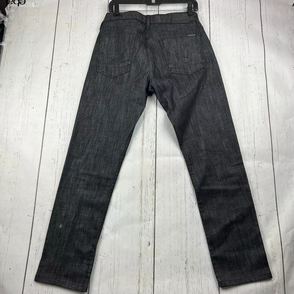 Hudson Hudson 29x30 Straight Fit Button Jeans Pants Denim Black Men Size US 29 - 2 Thumbnail
