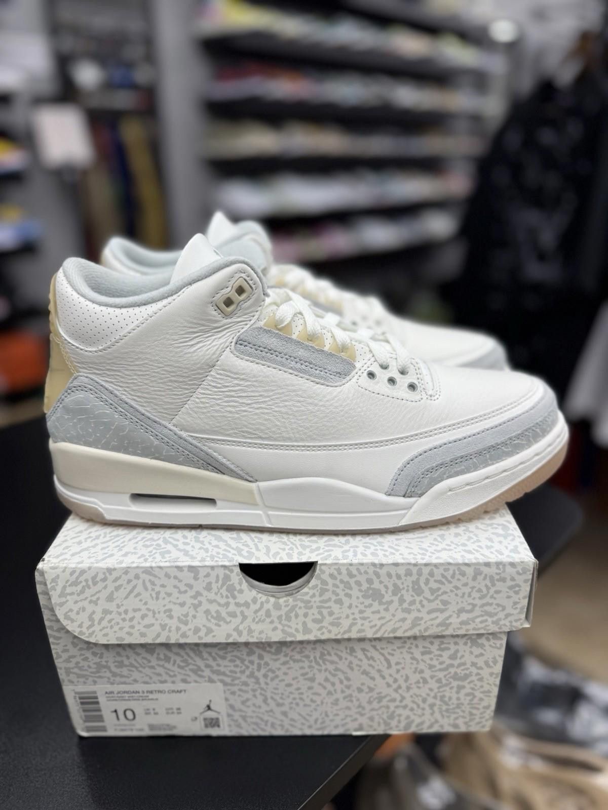 Jordan Brand Air Jordan 3 Retro Craft Ivory Men's Size 10 (FJ9479-100) Size US 10 / EU 43 - 9 Thumbnail