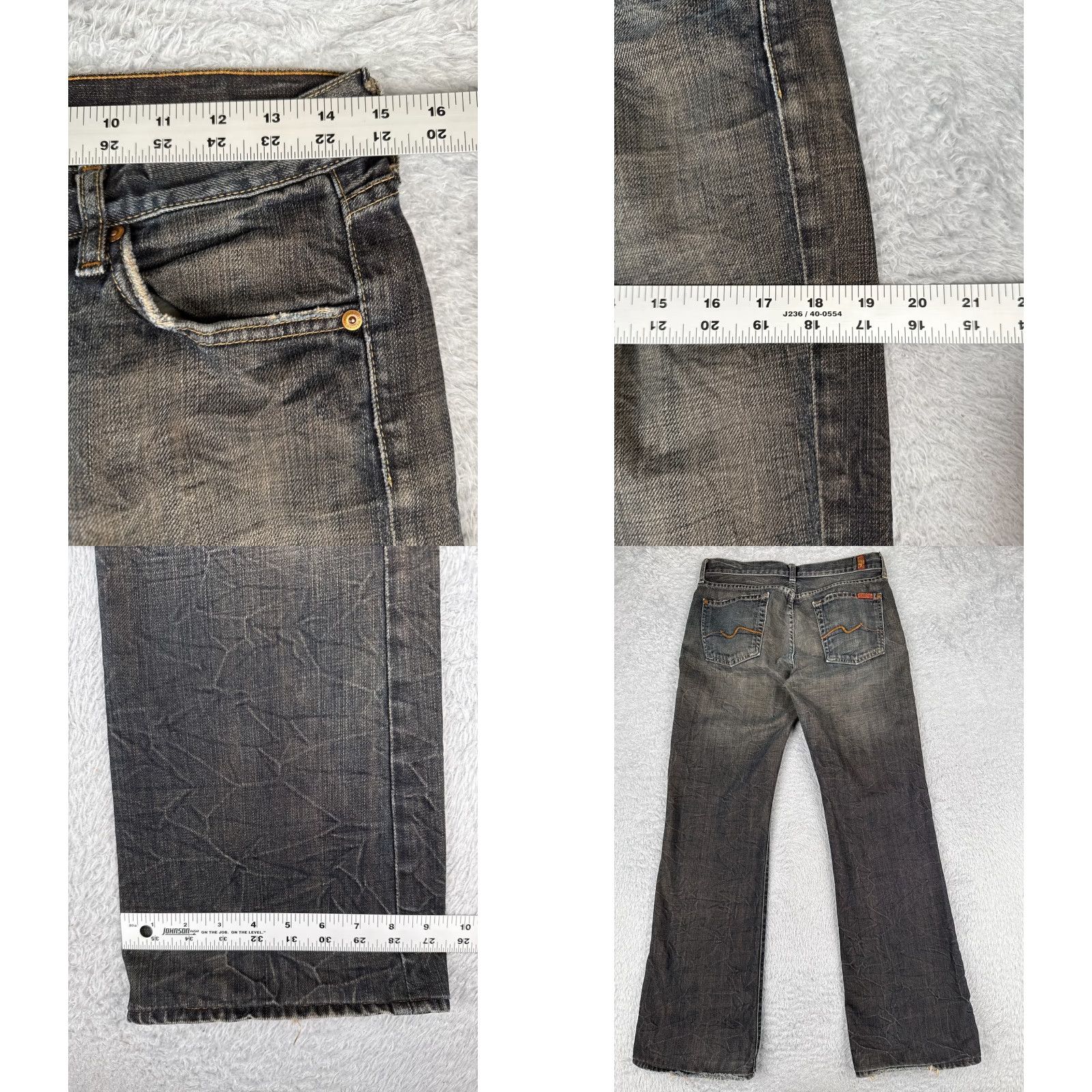 7 For All Mankind 7 For All Mankind Jeans Womens Bootcut Jeans Blue Denim 28x30 28 Waist 30 Inseam Medium Wash Regular Rise 8.5-10.5 In Stretch Comfort 5-Pocket Design Size 28" / US 6 / IT 42 - 9 Thumbnail