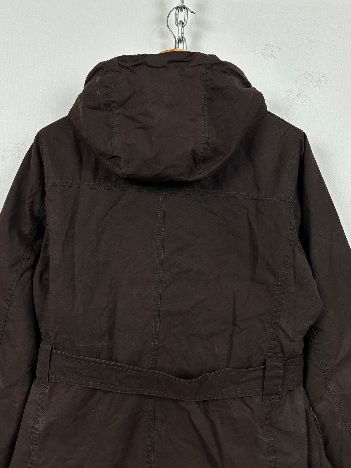 Barbour Barbour Brown Bird Art Bower Belted Waxed Coat Jacket Size L / US 10 / IT 46 - 19 Thumbnail
