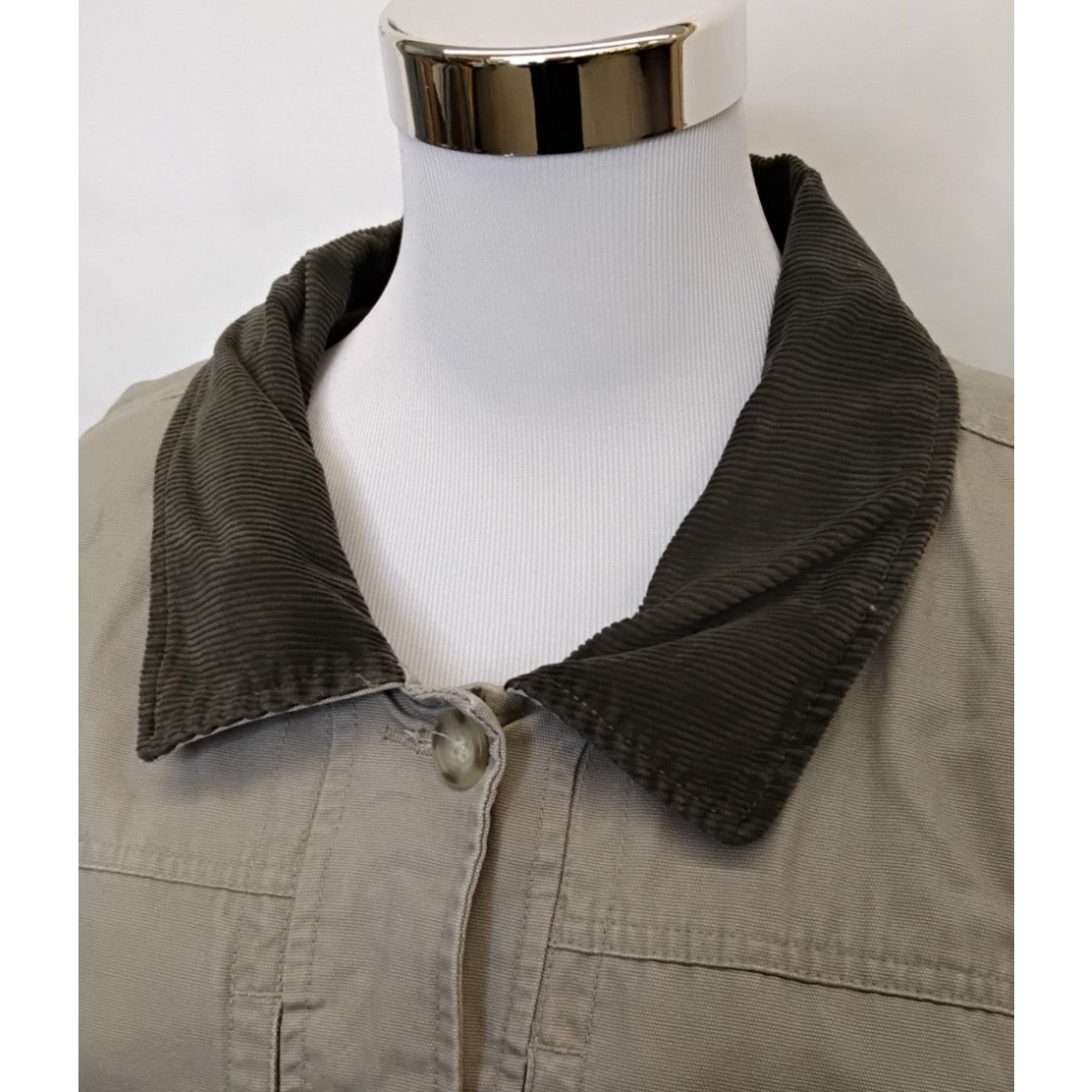 Cabelas Cabela's Chore Jacket Women's 2XL Khaki Corduroy Collar Size XXL / US 16-18 / IT 52-54 - 4 Thumbnail