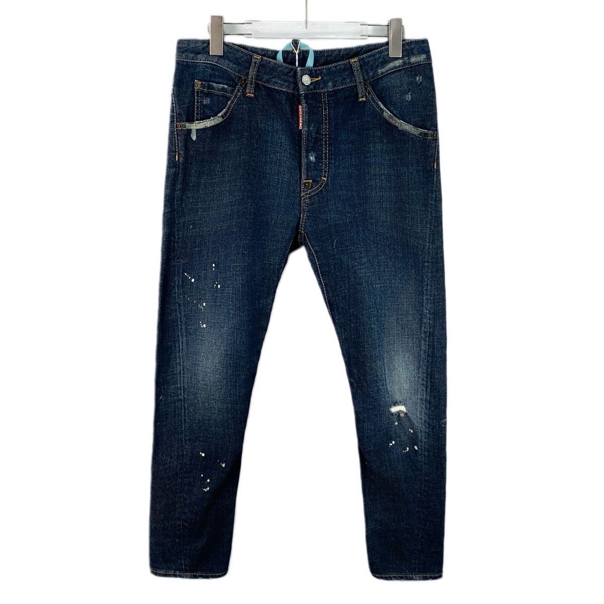 Dsquared2 Dsquared2 Dark Blue Washed Vintage Ripped Denim Pants K26WX Size US 28 / EU 44 - 1 Thumbnail