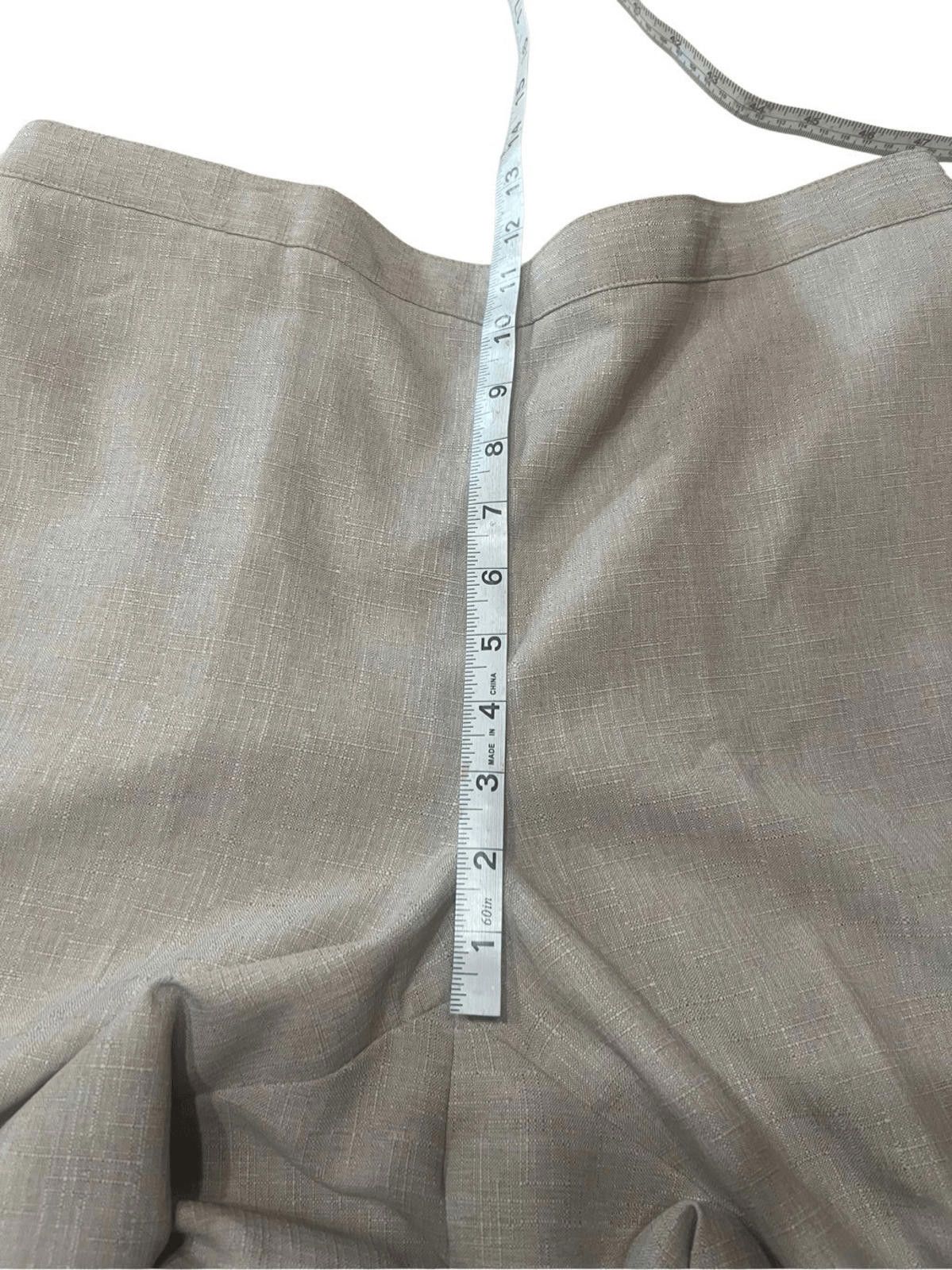 Designer Alfred Dunner Classic Fit Pull On Pants 14 Short Almond NWT Size 36" / US 14 / IT 50 - 7 Thumbnail