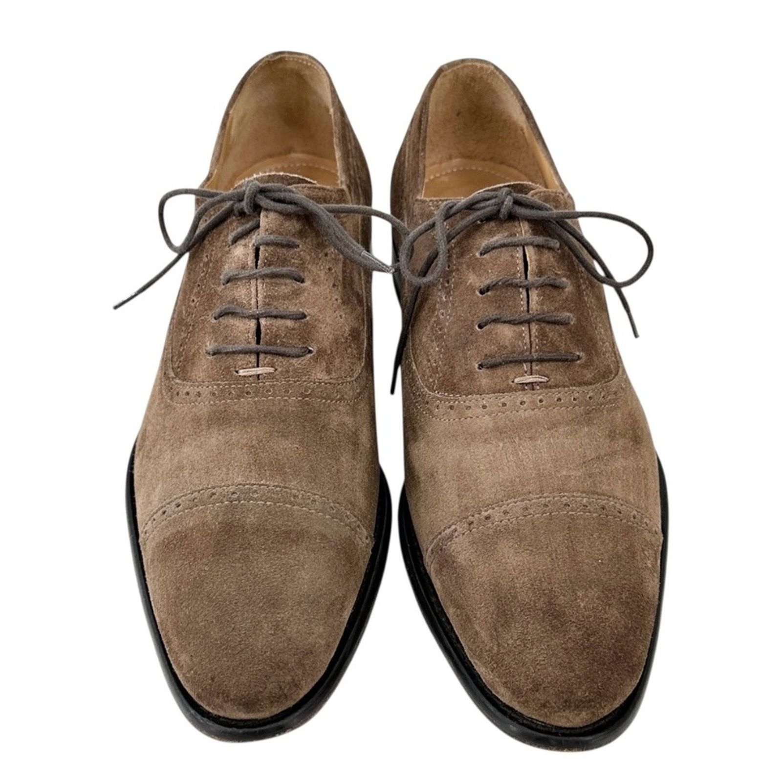 Other Calzoleria Toscana Suede Leather Brogue Cup Toe Oxfords Size US 10 / EU 43 - 4 Thumbnail