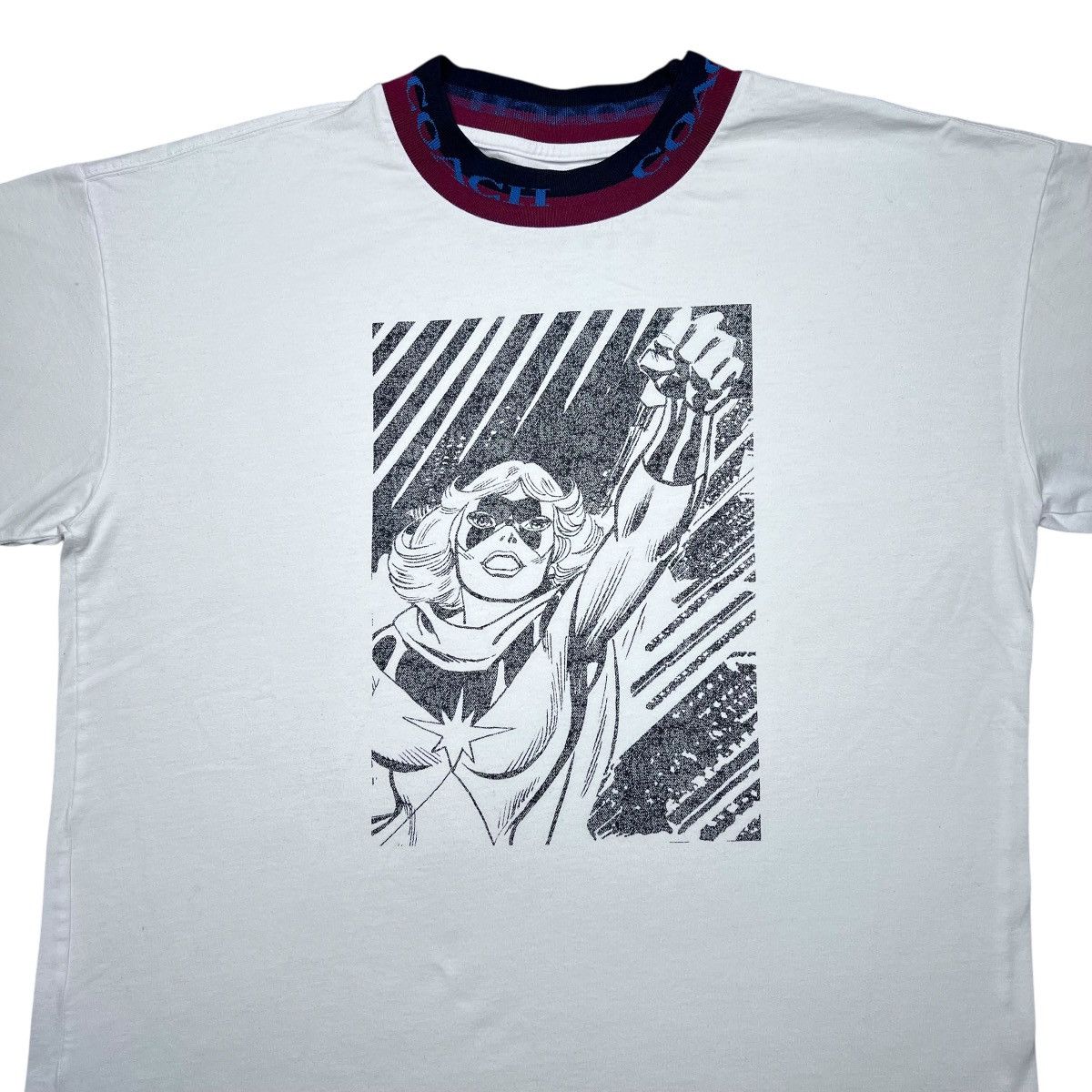 Coach Coach x Marvel Captain Marvel White Short Sleeve Graphic Tee Size US M / EU 48-50 / 2 - 4 Thumbnail